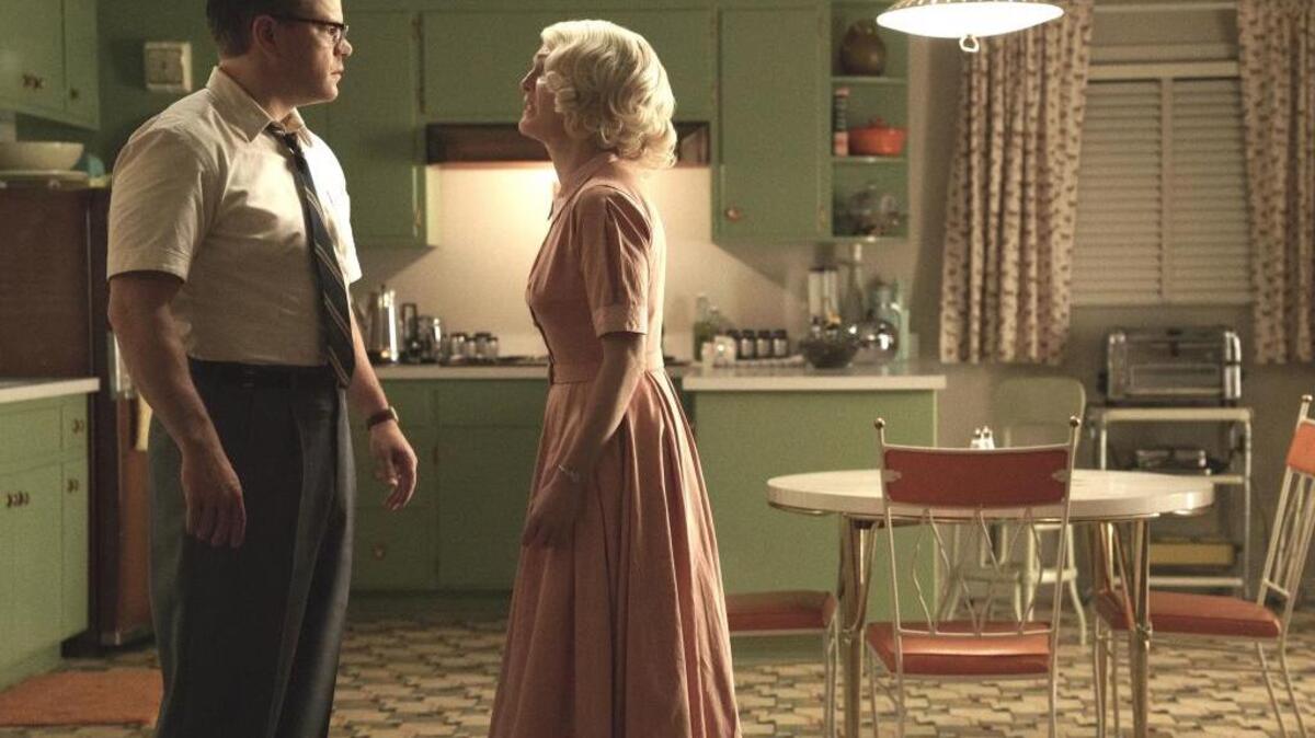Matt Damon is Gardner and Julianne Moore is Margaret in the film ‘Suburbicon.’