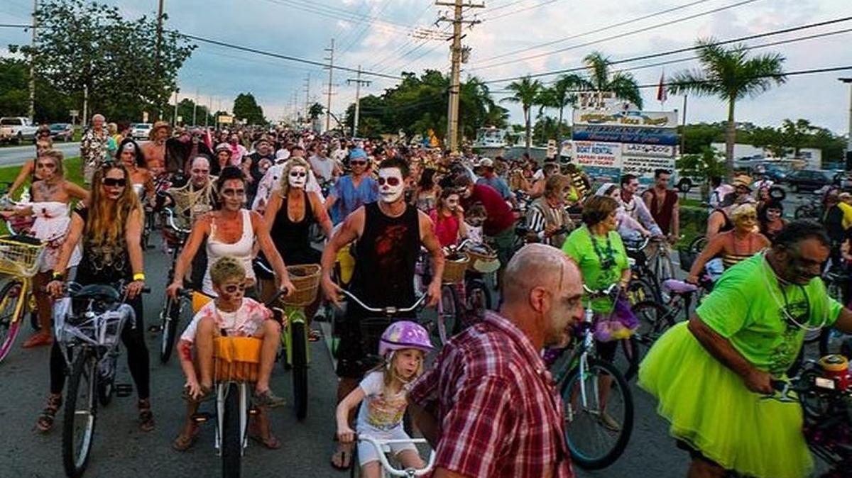 The Zombie Ride is one of the largest participant events of the year in Key West.