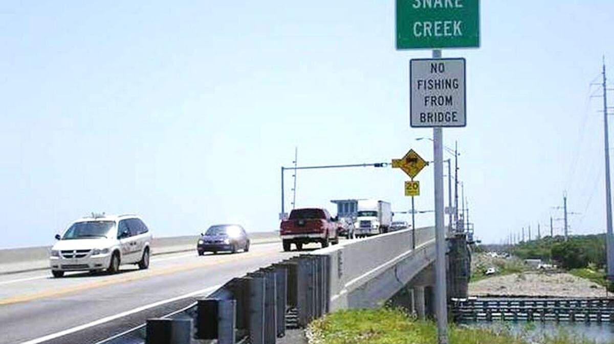 When the Snake Creek Bridge in Islamorada is raised, traffic backs up.
