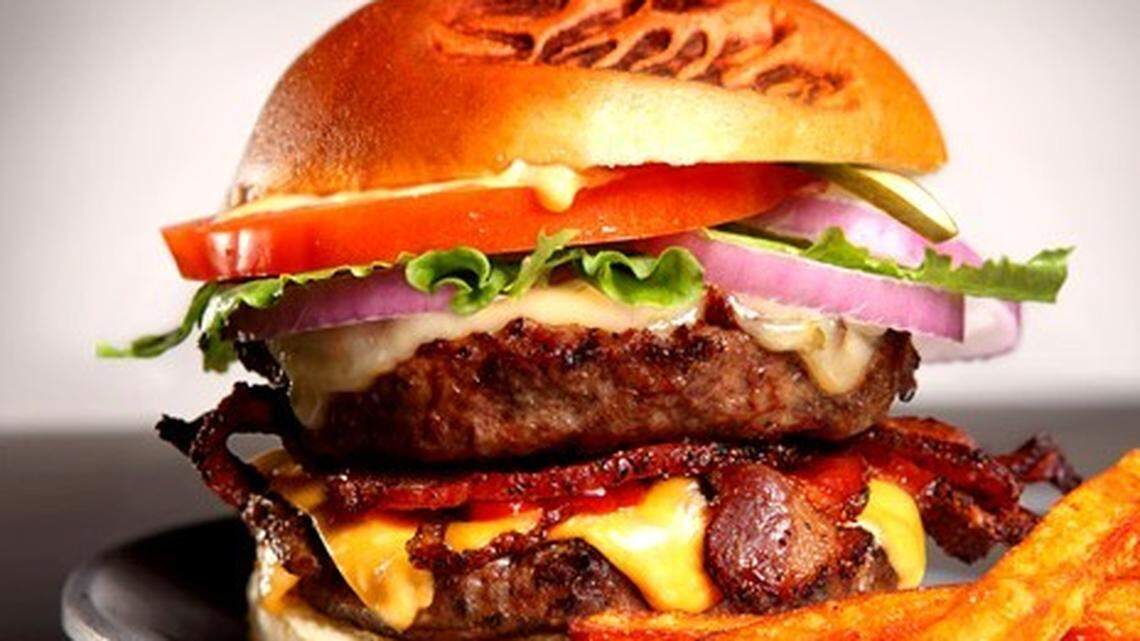 The burgers are 5.3 ounces and made from 5 percent brisket, 5 percent short rib and 90 percent Black Angus beef chuck.