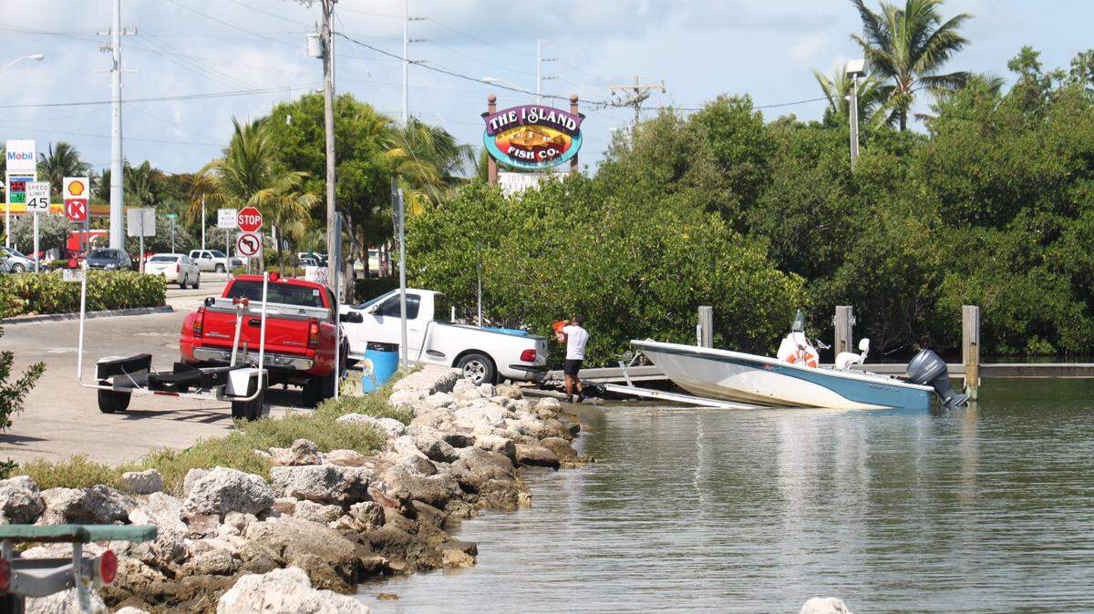 This is the Quay property, with the city-owned boat ramp in the background.
