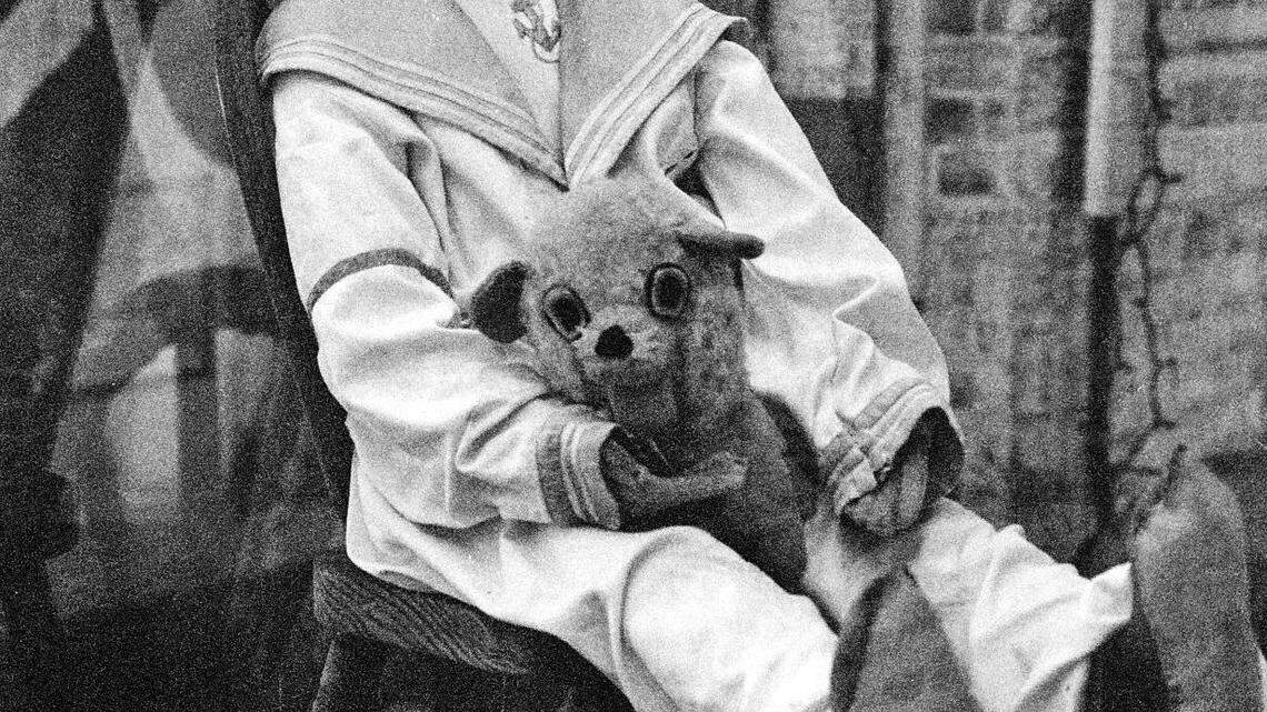 Robert the doll, sits in a plexiglass display case at the Fort East Martello Museum in Key West.