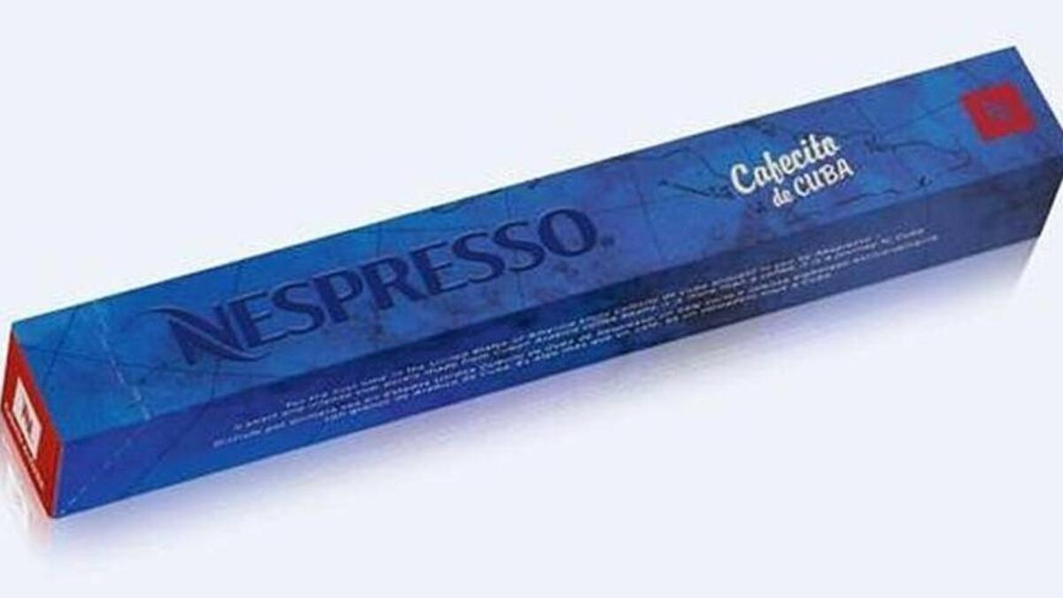 Cafecito de Cuba sleeves, which include 10 capsules for Nespresso’s OriginalLine machines, are available online.