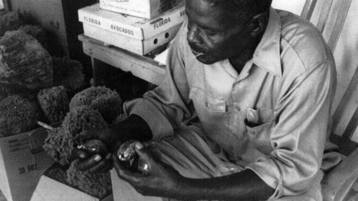 Sir Lancelot Garfield Jones with sponges