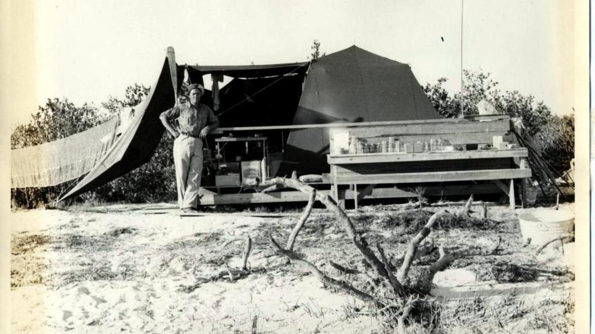 An early Audobon researcher takes a rest in Tavernier.