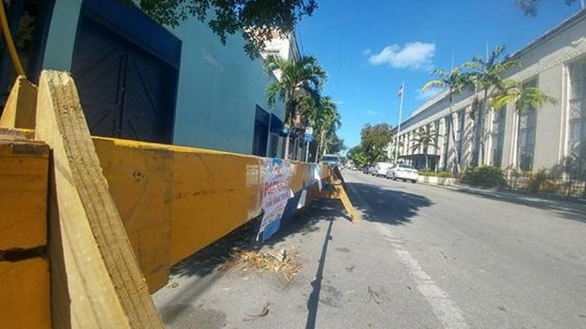 Federal agents have blocked off parking across from the federal courthouse in Key West because of the nature of the Suarez trial.