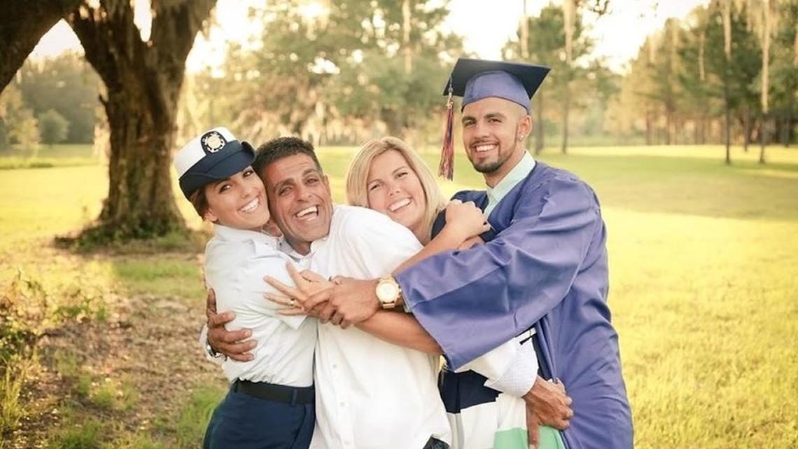 Rudy Blanco, second from left, is seen in this photo with his wife and grown children, including his daughter who serves in the United States Coast Guard. Blanco, who has lived in the U.S. since he was seven years old, faced immediate deportation over a 1998 drug conviction in which he pleaded no contest and served no jail or prison time.