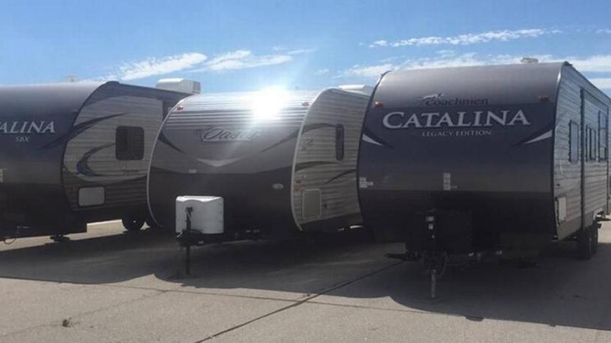 These are some of the 10 travel trailers that have been in the Keys for a week.