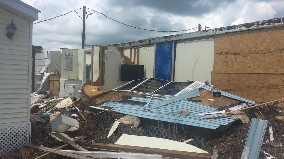 This is one of several destroyed mobile homes in Trailer Ranch by the Sea in Marathon. This photo was taken in September and most of the debris has been removed from the trailer park at mile marker 50.5 oceanside, where most of the homes were in pieces after the storm.