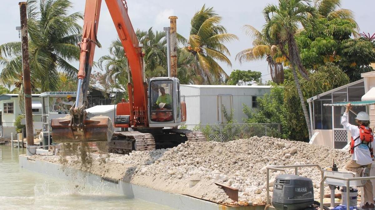 Canal restoration (Key Largo project seen here in 2015) could be among projects funded by state money allocated under the Florida Keys Stewardship Act.