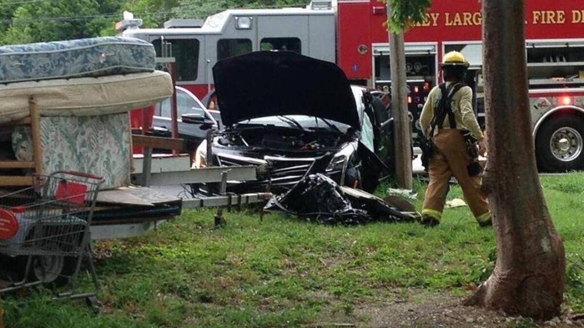 A 2016 Cadillac CT6 crashed into a utility poll in the median of U.S. 1 at mile marker 98 in Key Largo on July 22, 2016. The driver, Luis Bolivar, 80, of Miami, was killed. Cesar Gomez, 27, of Key Largo, had more than twice the legal amount of alcohol in his system, as well as Xanax, when he hit a different car, sped away, and then hit Bolivar’s Cadillac. A judge sentenced Gomez Thursday, April 12, 2018, to one year time served and five years probation.
