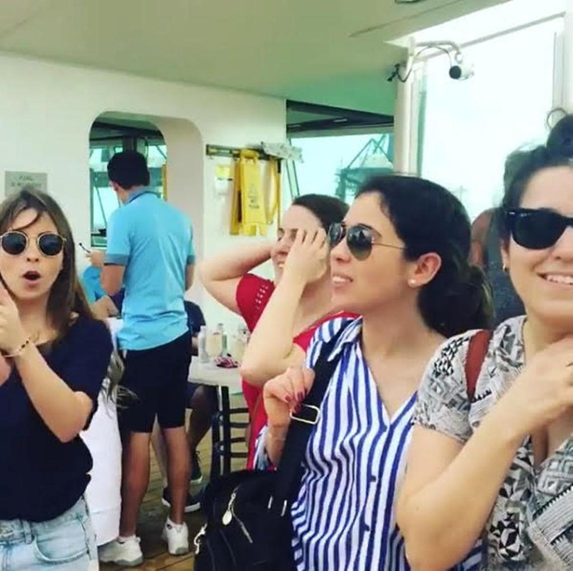 María López-Bermejo, Margarita Cortés, Ana Gaitán and Teresa Sánchez are seen here together on a recent cruise trip. The four friends were visiting South Florida from Spain when they were killed in a car crash in the Florida Keys March 5.