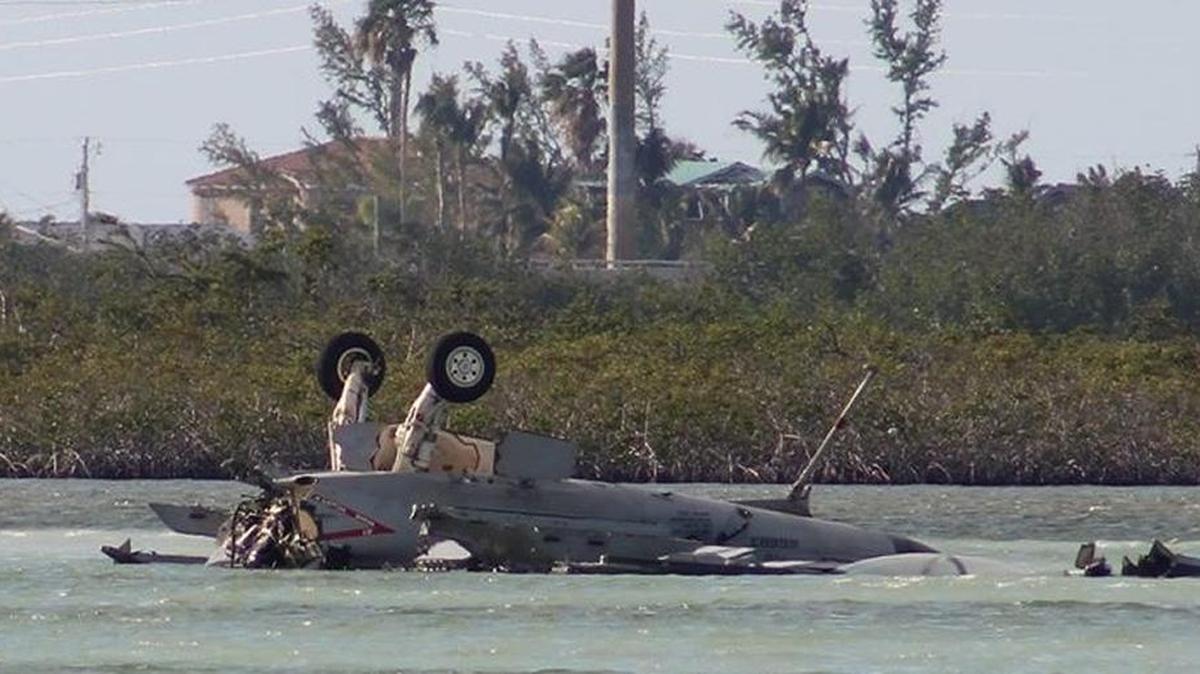 This is the wreckage of the Navy jet that crashed in Key West on Wednesday.