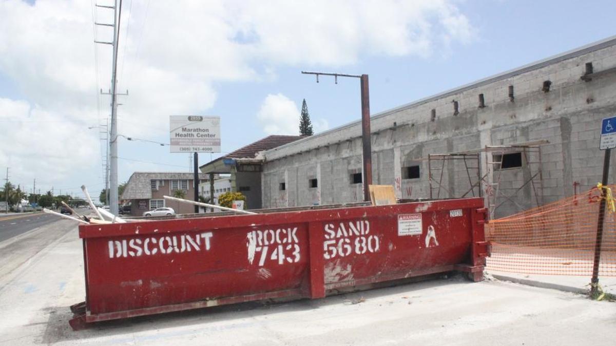 Construction is underway for an addition at Marathon Health Center Inc. The health care facility will expand into the former Salvation Army Thrift store at 2855 Overseas Highway, near mile marker 48.5, oceanside.