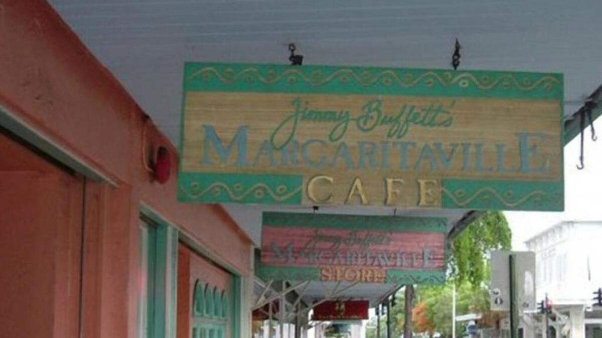 Margaritaville Cafe in Key West, 500 Duval St.