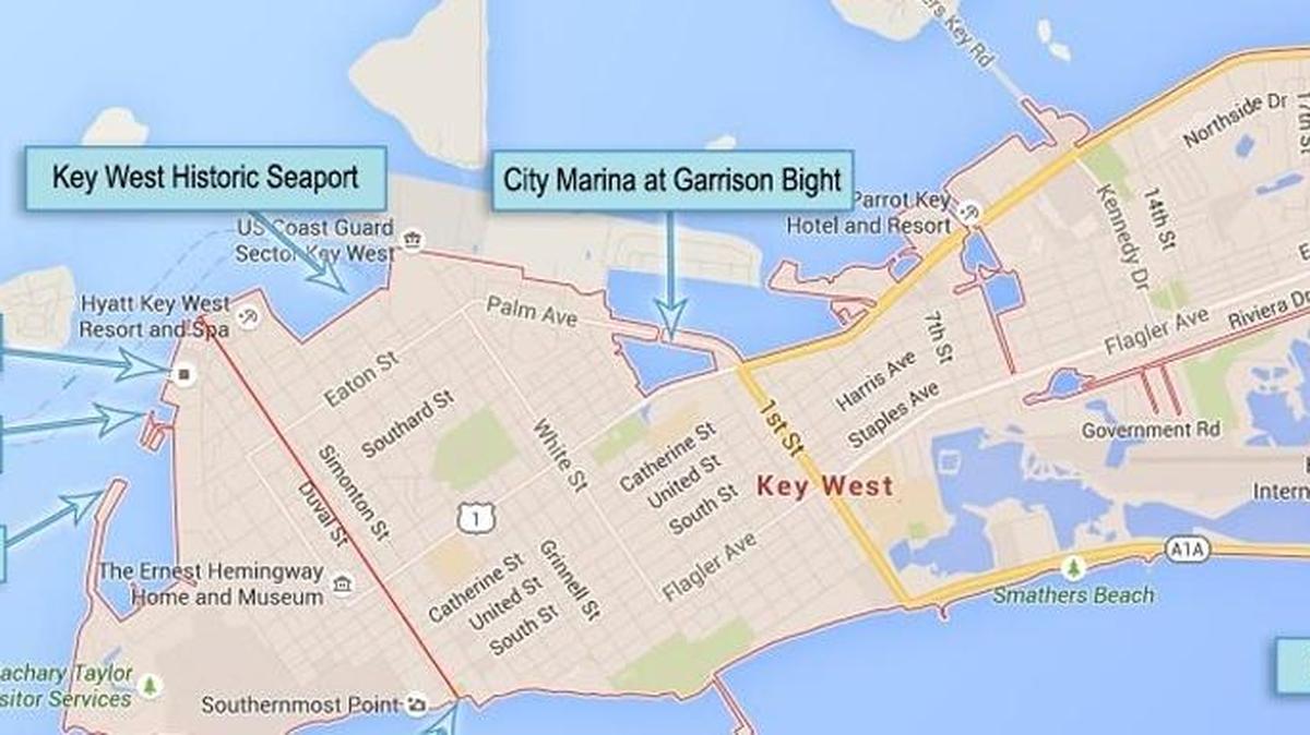 This is the City Marina at Garrison Bight at 1801 N. Roosevelt Blvd.
