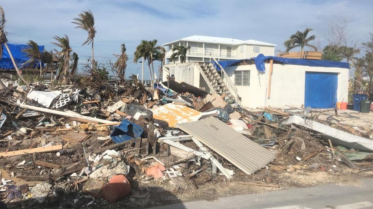 Hurricane Irma debris is still pretty much everywhere in the Florida Keys.