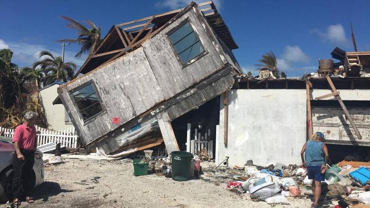 This destroyed house is in the Avenues neighborhood of Big Pine Key. That Lower Keys island was among the hardest-hit areas of the Keys from Hurricane Irma.