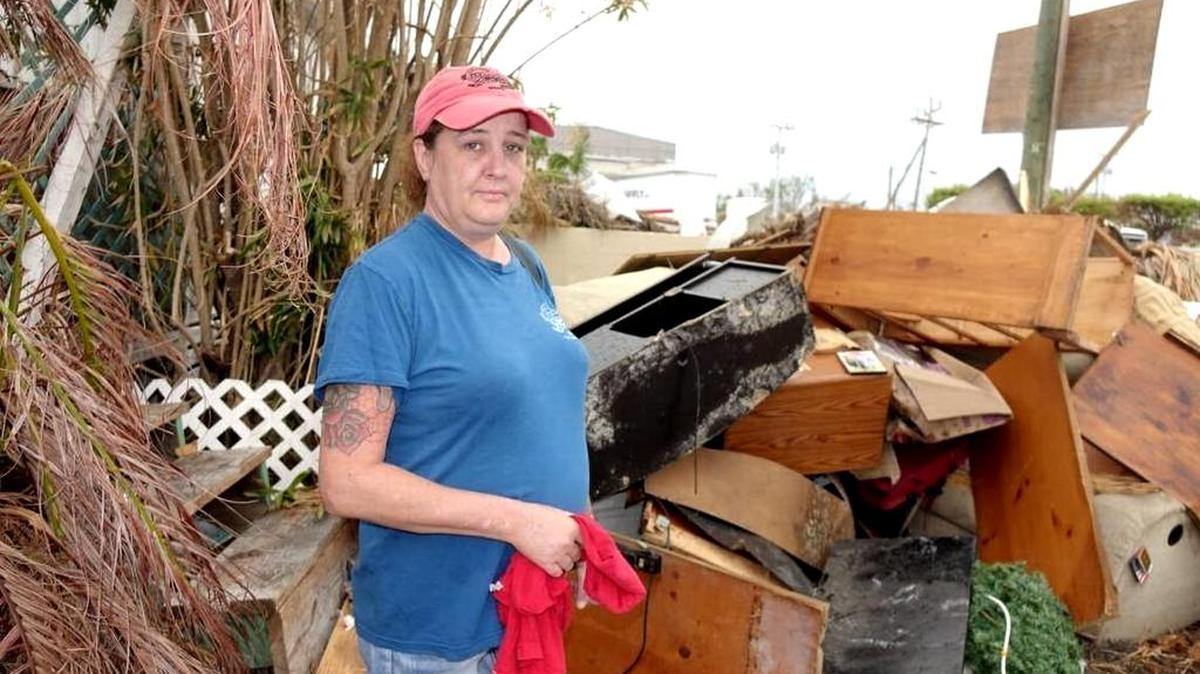 Shelly Sides had her trailer home in Marathon destroyed during Hurricane Irma.